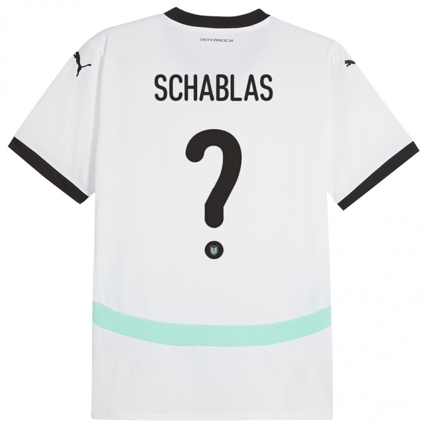 Mujer Fútbol Camiseta Austria Matteo Schablas #0 Blanco 2ª Equipación 24-26 México