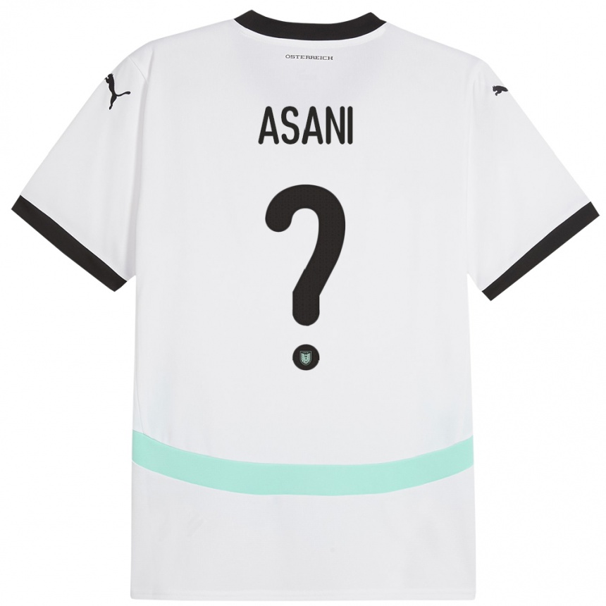 Mujer Fútbol Camiseta Austria Amir Asani #0 Blanco 2ª Equipación 24-26 México