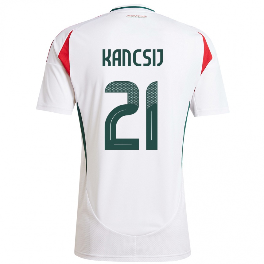 Mujer Fútbol Camiseta Hungría Artúr Kancsij #21 Blanco 2ª Equipación 24-26 México