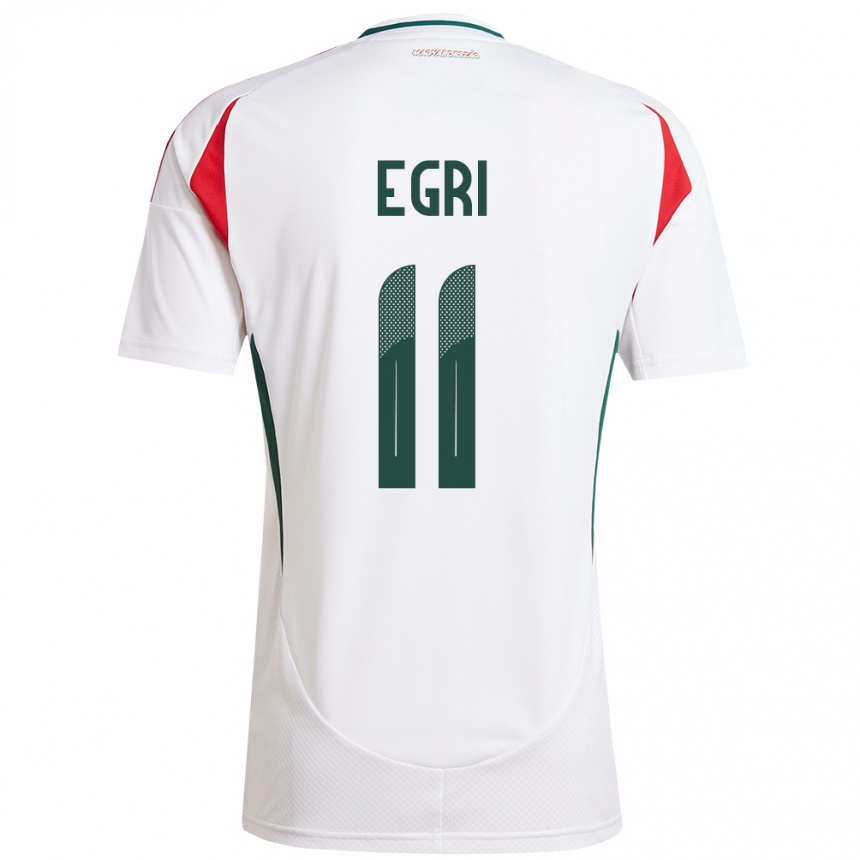 Mujer Fútbol Camiseta Hungría Imre Egri #11 Blanco 2ª Equipación 24-26 México