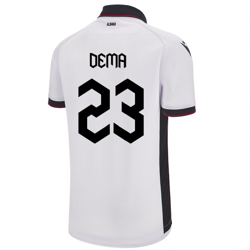 Mujer Fútbol Camiseta Albania Endri Dema #23 Blanco 2ª Equipación 24-26 México