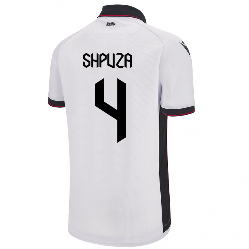 Mujer Fútbol Camiseta Albania Kleo Shpuza #4 Blanco 2ª Equipación 24-26 México