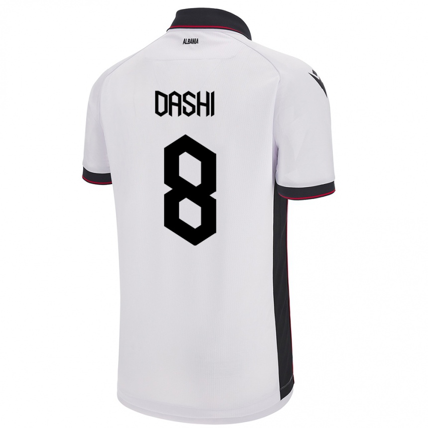 Mujer Fútbol Camiseta Albania Matteo Dashi #8 Blanco 2ª Equipación 24-26 México