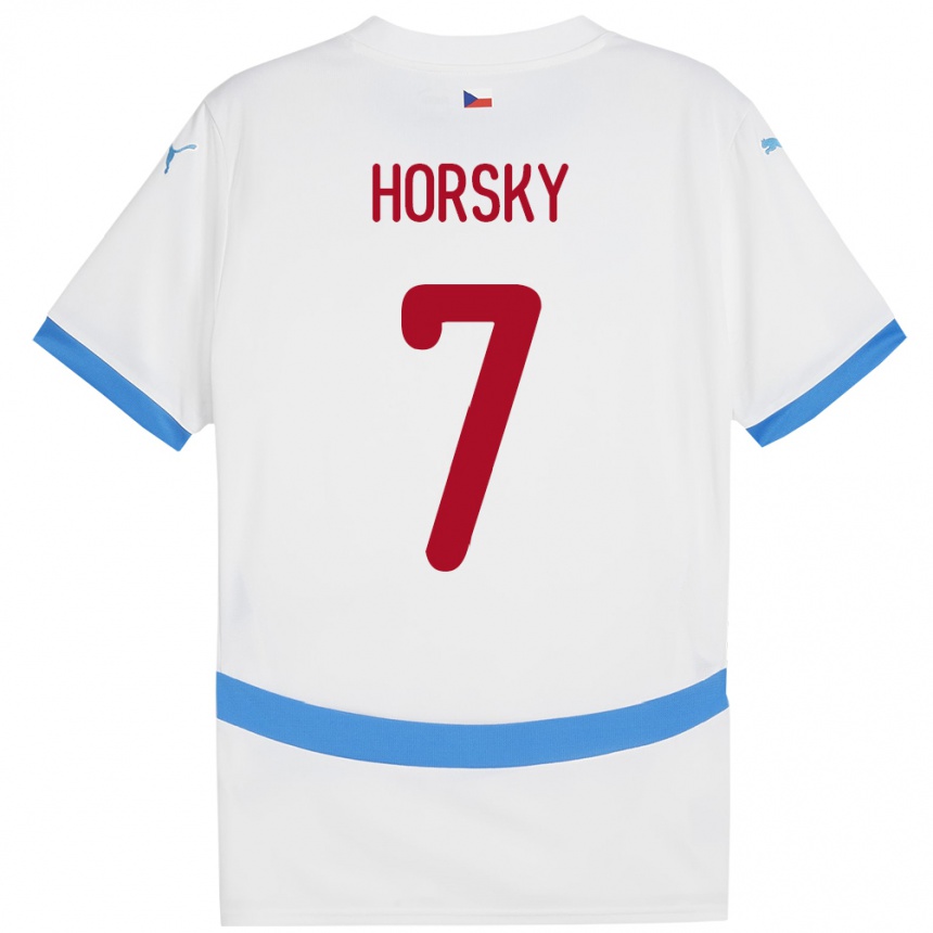 Mujer Fútbol Camiseta Chequia Filip Horsky #7 Blanco 2ª Equipación 24-26 México