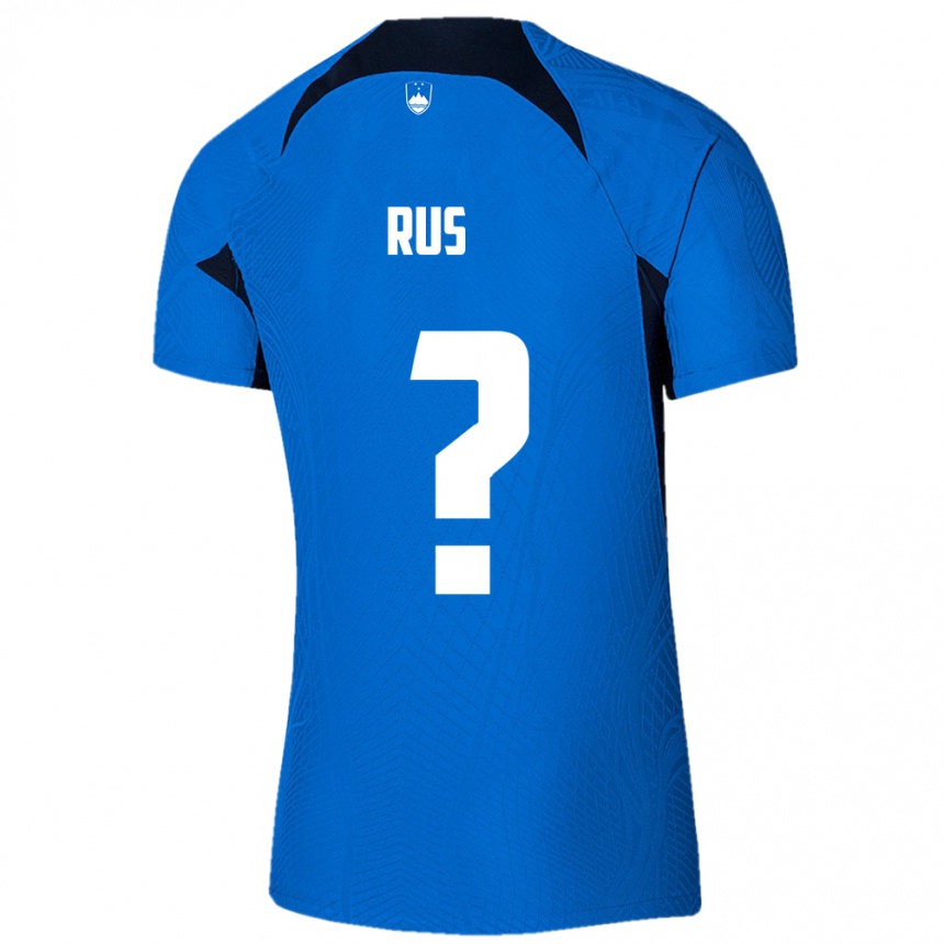 Mujer Fútbol Camiseta Eslovenia Luka Rus #0 Azul 2ª Equipación 24-26 México