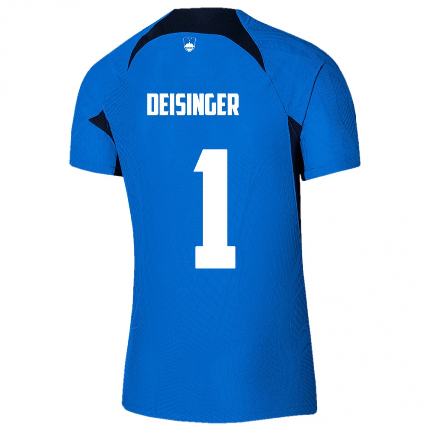 Mujer Fútbol Camiseta Eslovenia Nik Deisinger #1 Azul 2ª Equipación 24-26 México