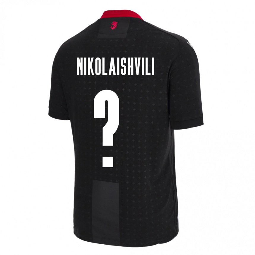 Mujer Fútbol Camiseta Georgia Giorgi Nikolaishvili #0 Negro 2ª Equipación 24-26 México