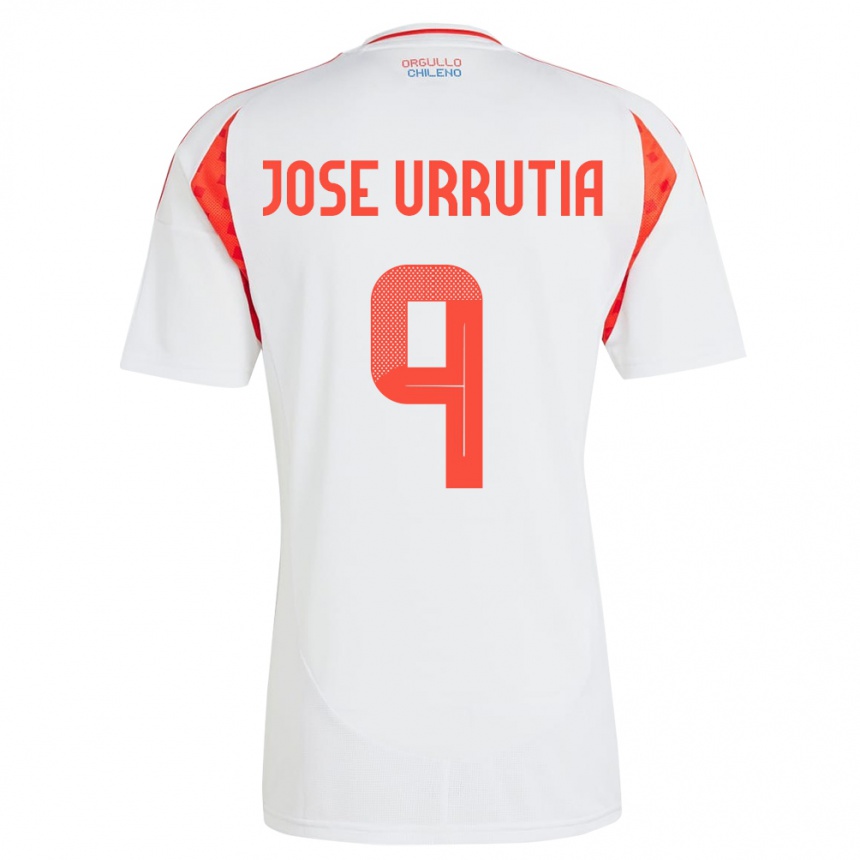 Mujer Fútbol Camiseta Chile María José Urrutia #9 Blanco 2ª Equipación 24-26 México