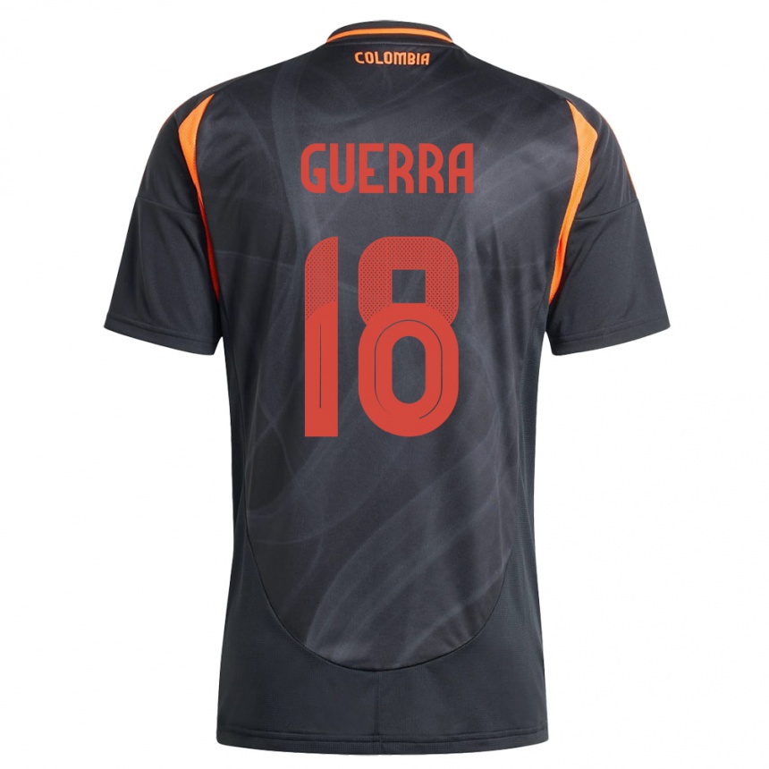 Mujer Fútbol Camiseta Colombia Ingrid Guerra #18 Negro 2ª Equipación 24-26 México