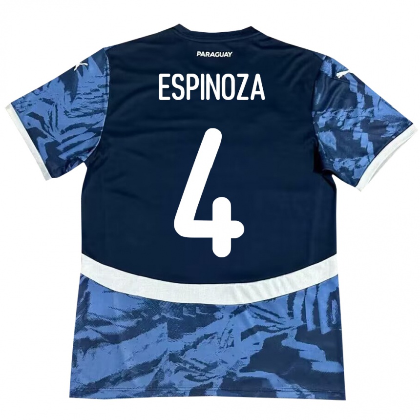 Mujer Fútbol Camiseta Paraguay Matías Espinoza #4 Azul 2ª Equipación 24-26 México