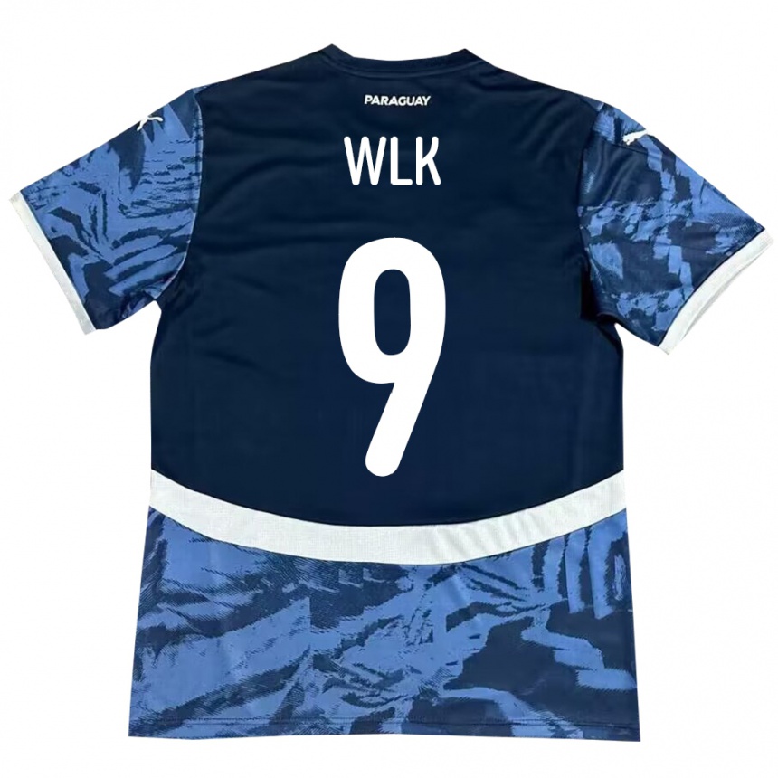 Mujer Fútbol Camiseta Paraguay Allan Wlk #9 Azul 2ª Equipación 24-26 México