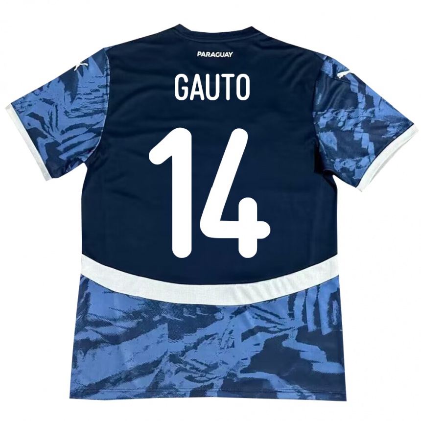 Mujer Fútbol Camiseta Paraguay Ariel Gauto #14 Azul 2ª Equipación 24-26 México