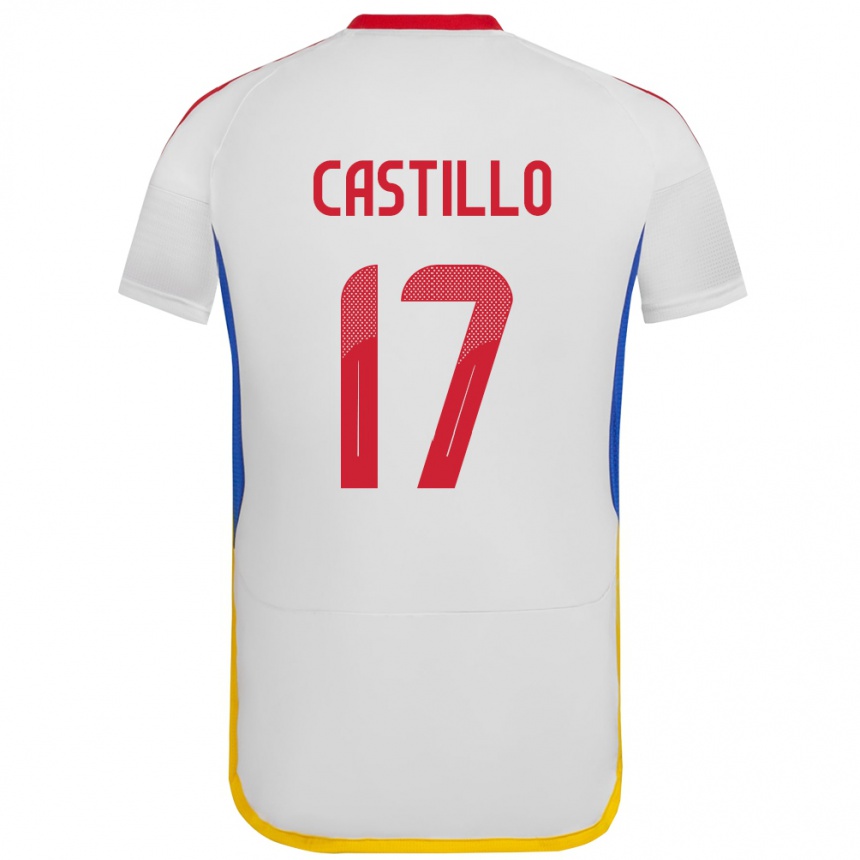 Mujer Fútbol Camiseta Venezuela Edson Castillo #17 Blanco 2ª Equipación 24-26 México