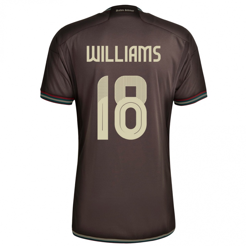 Mujer Fútbol Camiseta Jamaica Romario Williams #18 Marrón Noche 2ª Equipación 24-26 México