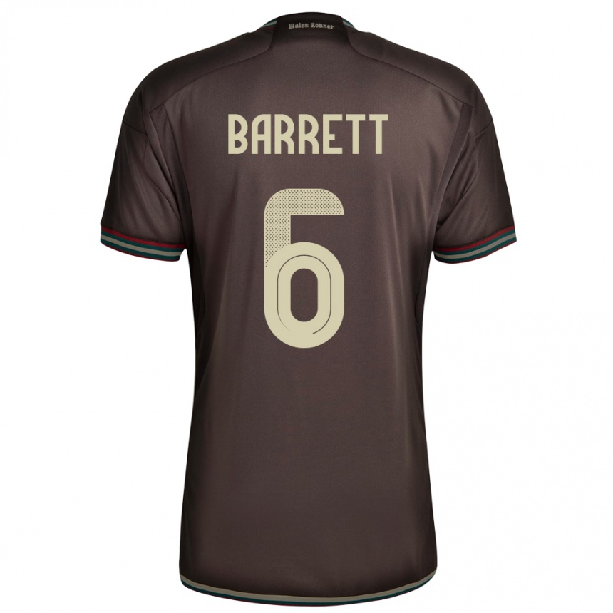 Mujer Fútbol Camiseta Jamaica Ronaldo Barrett #6 Marrón Noche 2ª Equipación 24-26 México