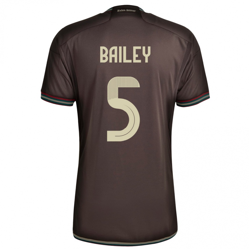Mujer Fútbol Camiseta Jamaica Jade Bailey #5 Marrón Noche 2ª Equipación 24-26 México