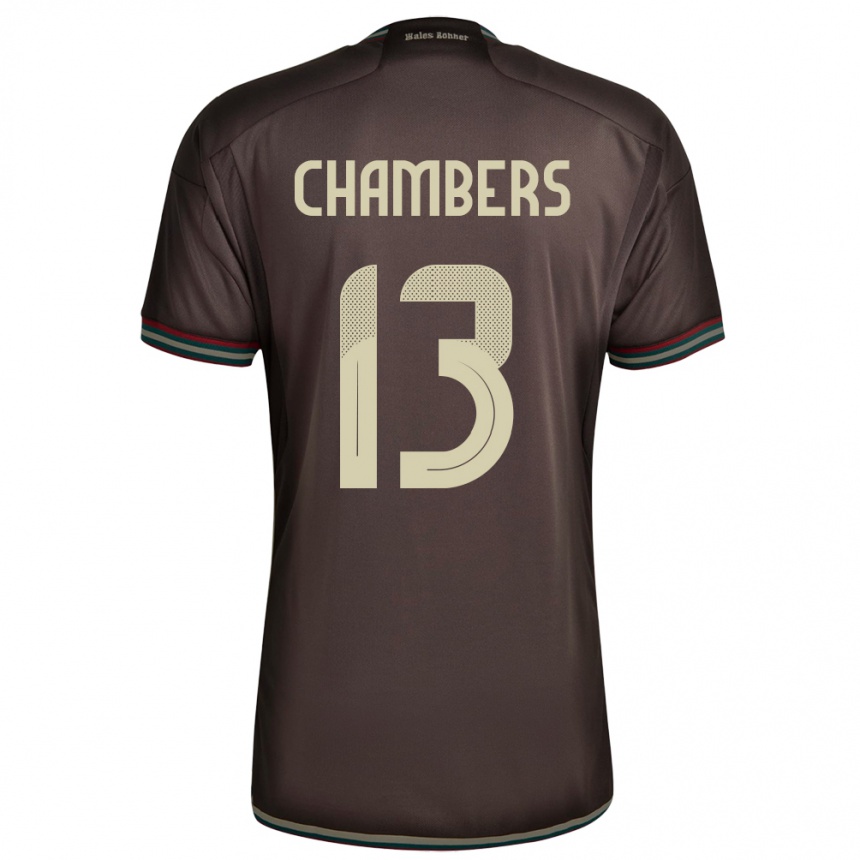 Mujer Fútbol Camiseta Jamaica Chris-Ann Chambers #13 Marrón Noche 2ª Equipación 24-26 México