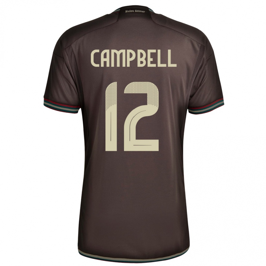 Mujer Fútbol Camiseta Jamaica Sashana Campbell #12 Marrón Noche 2ª Equipación 24-26 México