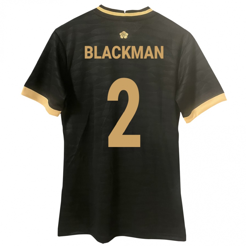 Mujer Fútbol Camiseta Panamá César Blackman #2 Negro 2ª Equipación 24-26 México