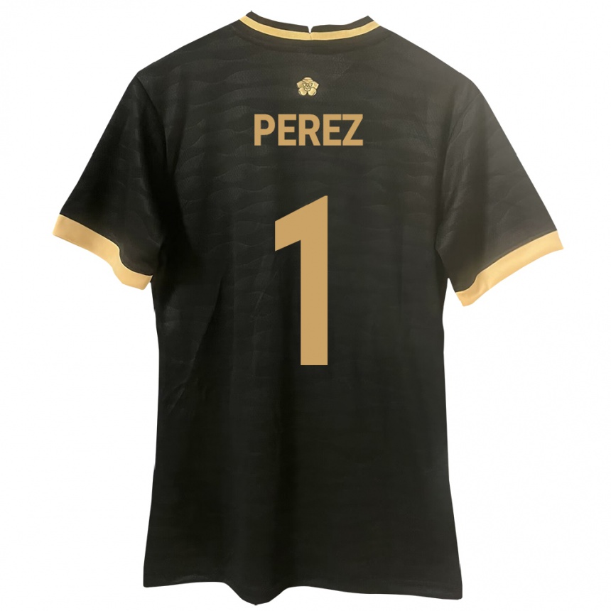 Mujer Fútbol Camiseta Panamá Miguel Pérez #1 Negro 2ª Equipación 24-26 México