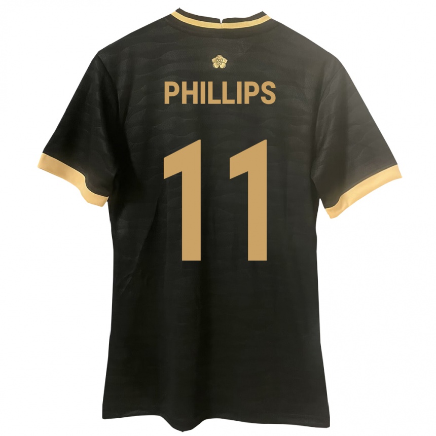 Mujer Fútbol Camiseta Panamá Ricardo Phillips #11 Negro 2ª Equipación 24-26 México