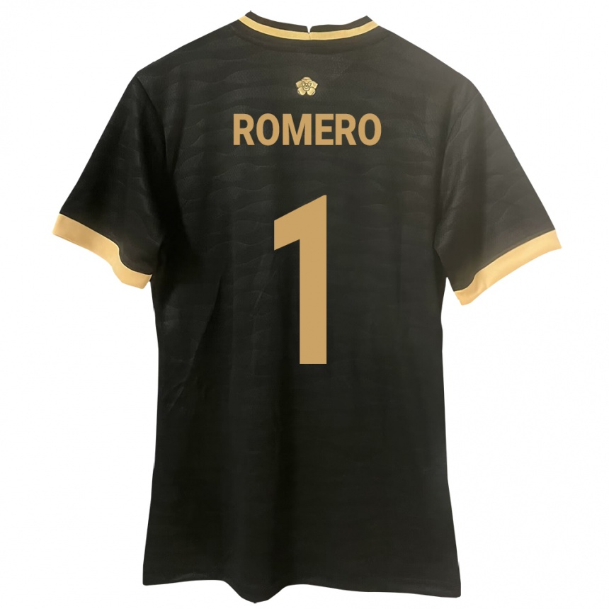 Mujer Fútbol Camiseta Panamá Manuel Romero #1 Negro 2ª Equipación 24-26 México