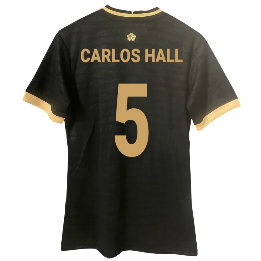 Mujer Fútbol Camiseta Panamá Juan Carlos Hall #5 Negro 2ª Equipación 24-26 México