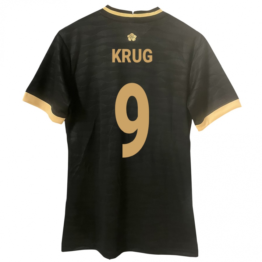 Mujer Fútbol Camiseta Panamá Frederick Krug #9 Negro 2ª Equipación 24-26 México
