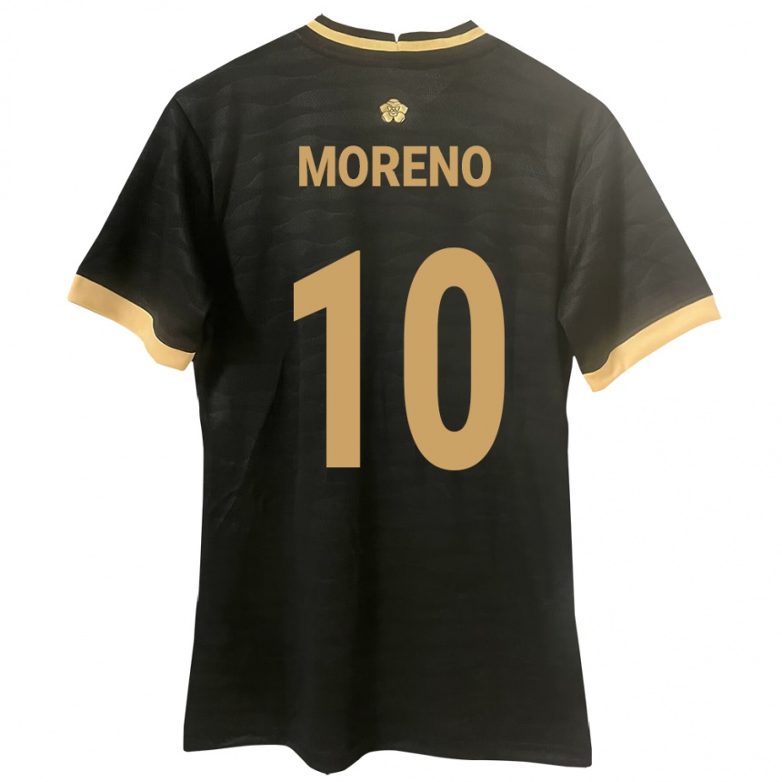 Mujer Fútbol Camiseta Panamá Éric Moreno #10 Negro 2ª Equipación 24-26 México