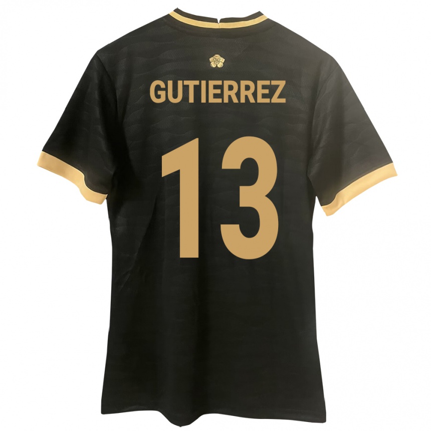 Mujer Fútbol Camiseta Panamá Mickeylis Gutiérrez #13 Negro 2ª Equipación 24-26 México