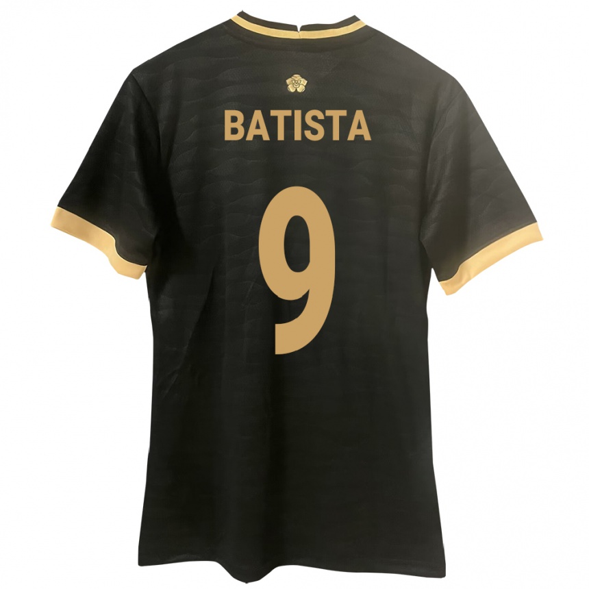 Mujer Fútbol Camiseta Panamá Yanixa Batista #9 Negro 2ª Equipación 24-26 México