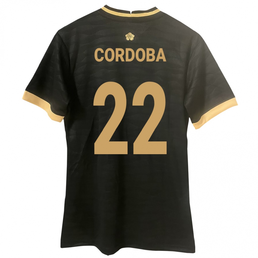 Mujer Fútbol Camiseta Panamá Farissa Córdoba #22 Negro 2ª Equipación 24-26 México