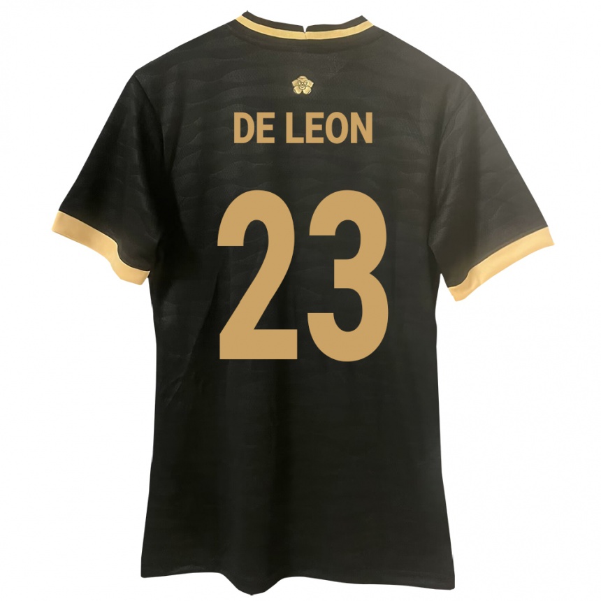 Mujer Fútbol Camiseta Panamá Yerenis De León #23 Negro 2ª Equipación 24-26 México