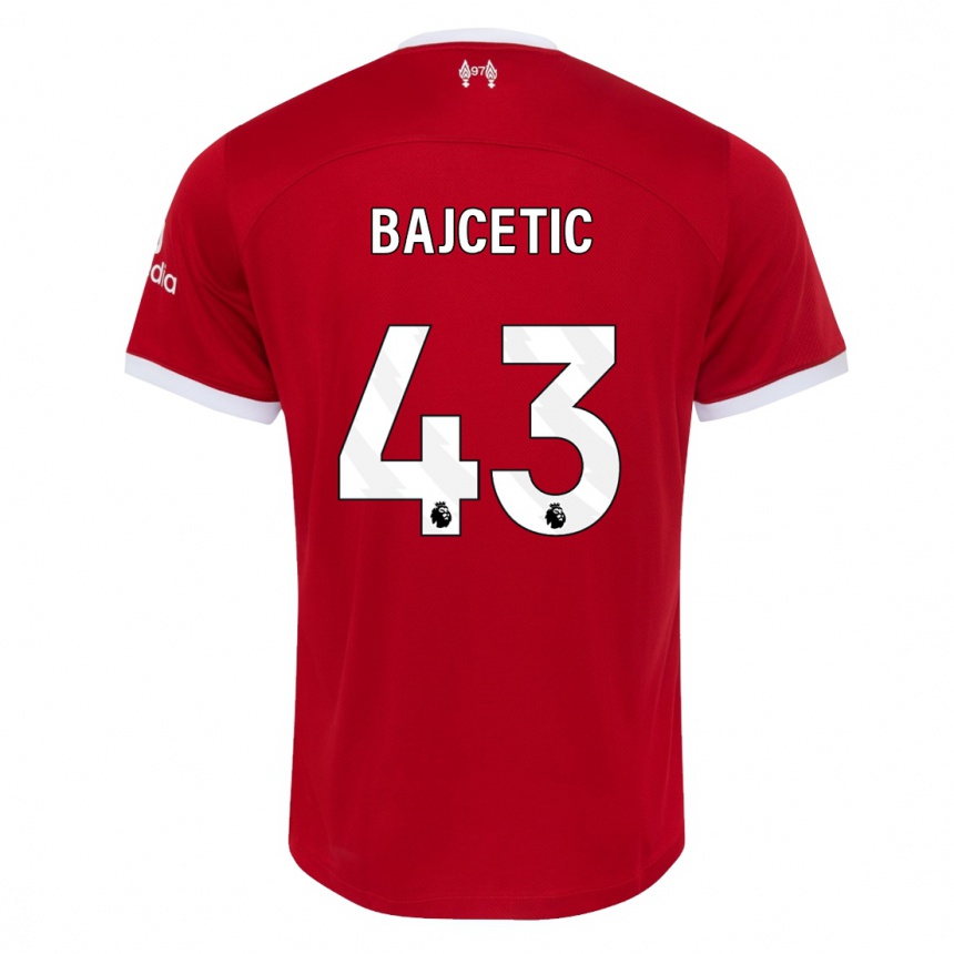 Niño Fútbol Camiseta Stefan Bajcetic #43 Rojo 1ª Equipación 2023/24 México