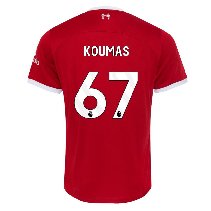 Niño Fútbol Camiseta Lewis Koumas #67 Rojo 1ª Equipación 2023/24 México