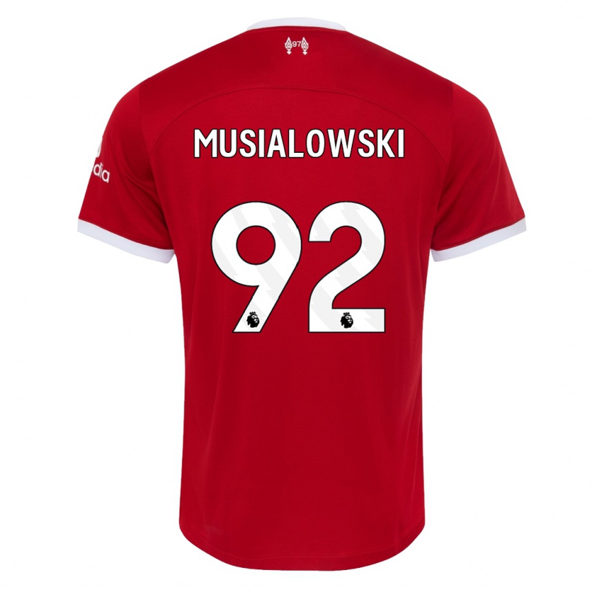 Niño Fútbol Camiseta Mateusz Musialowski #92 Rojo 1ª Equipación 2023/24 México