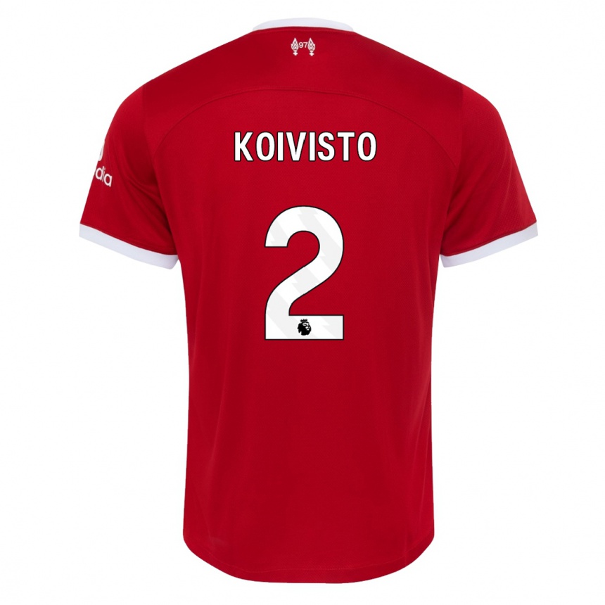 Niño Fútbol Camiseta Emma Koivisto #2 Rojo 1ª Equipación 2023/24 México