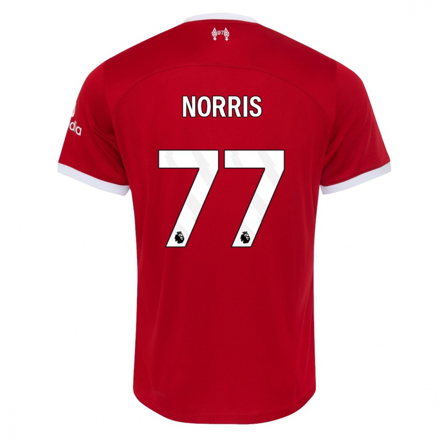 Niño Fútbol Camiseta James Norris #77 Rojo 1ª Equipación 2023/24 México