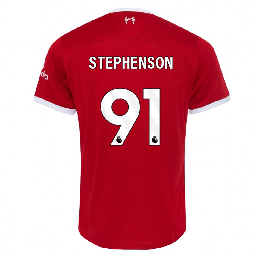 Niño Fútbol Camiseta Luca Stephenson #91 Rojo 1ª Equipación 2023/24 México