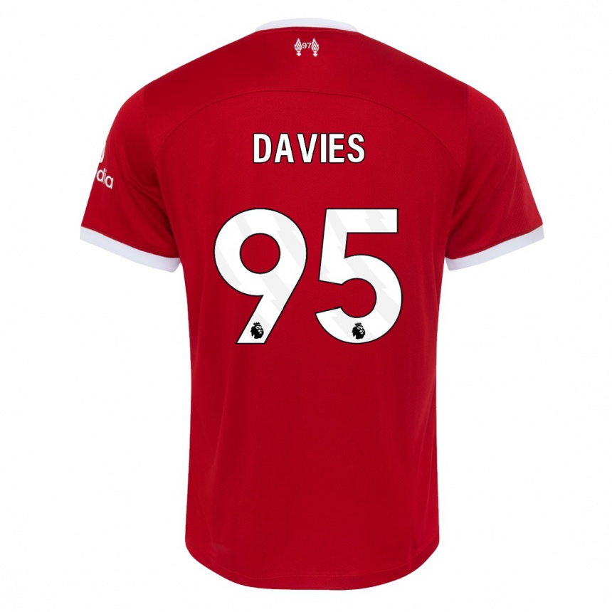 Niño Fútbol Camiseta Harvey Davies #95 Rojo 1ª Equipación 2023/24 México