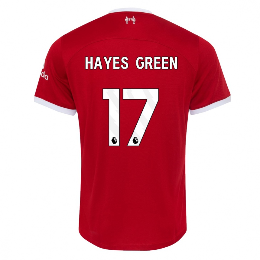 Niño Fútbol Camiseta Charlie Hayes-Green #17 Rojo 1ª Equipación 2023/24 México