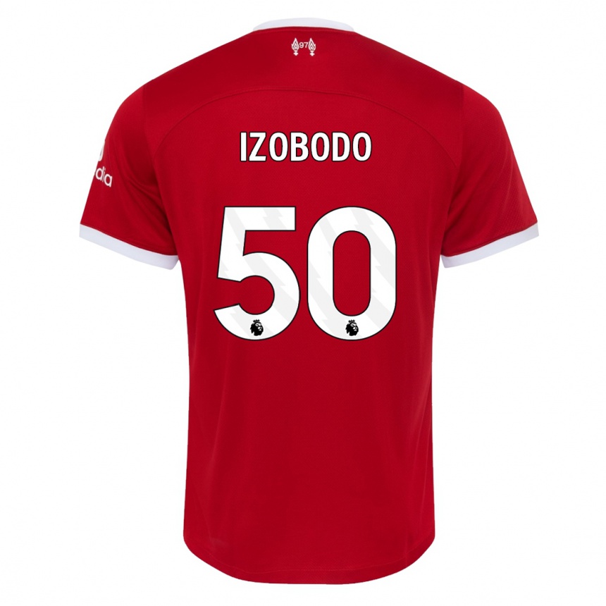 Niño Fútbol Camiseta Elijah Izobodo John #50 Rojo 1ª Equipación 2023/24 México