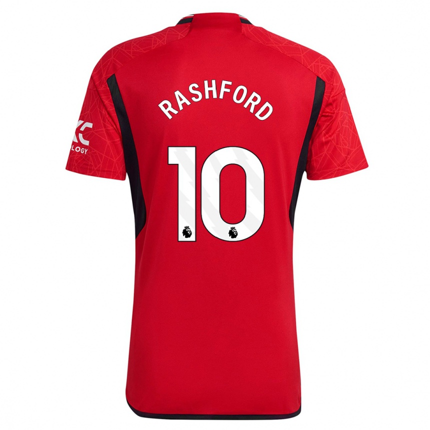 Niño Fútbol Camiseta Marcus Rashford #10 Rojo 1ª Equipación 2023/24 México