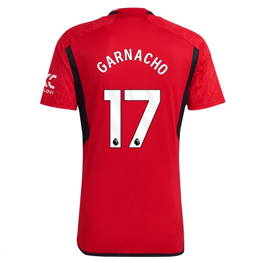 Niño Fútbol Camiseta Alejandro Garnacho #17 Rojo 1ª Equipación 2023/24 México