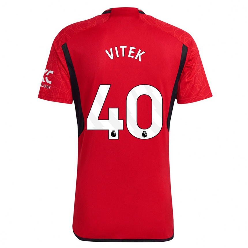 Niño Fútbol Camiseta Radek Vitek #40 Rojo 1ª Equipación 2023/24 México