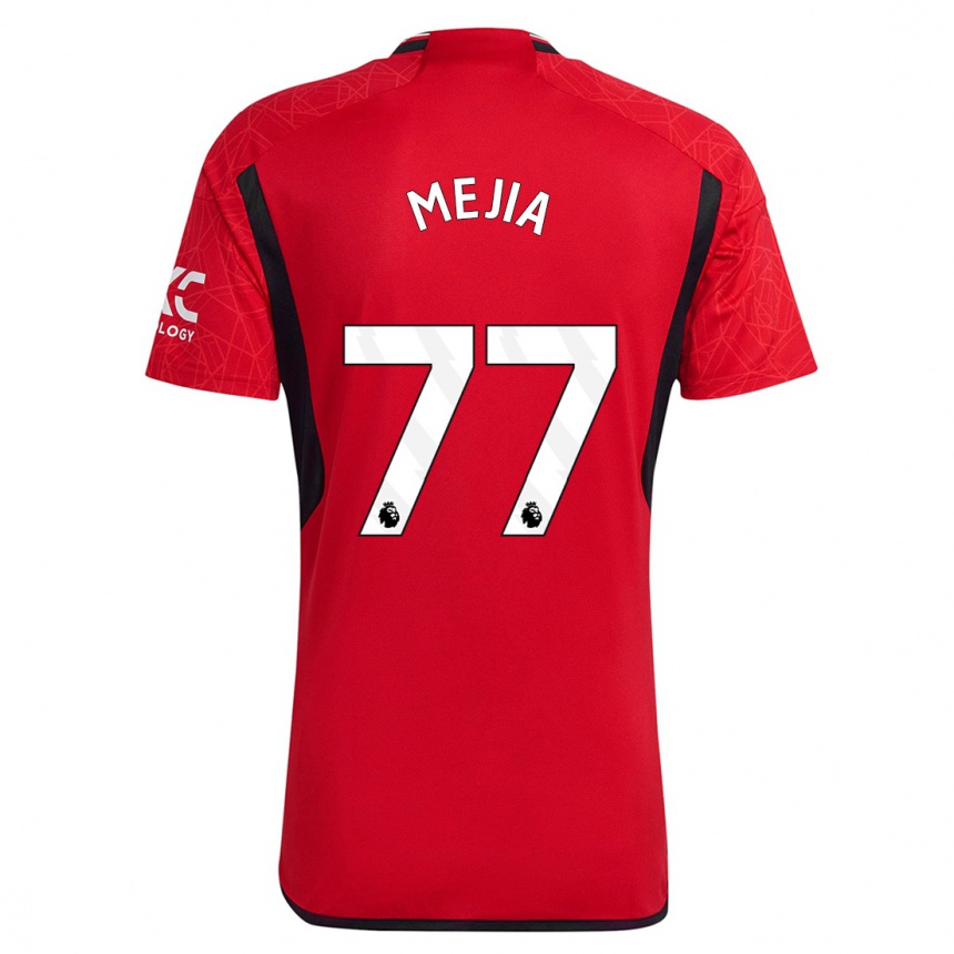 Niño Fútbol Camiseta Mateo Mejia #77 Rojo 1ª Equipación 2023/24 México