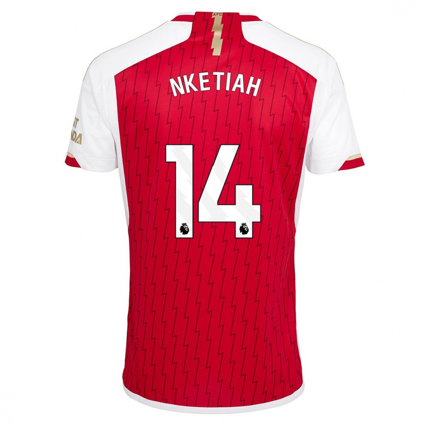 Niño Fútbol Camiseta Eddie Nketiah #14 Rojo 1ª Equipación 2023/24 México