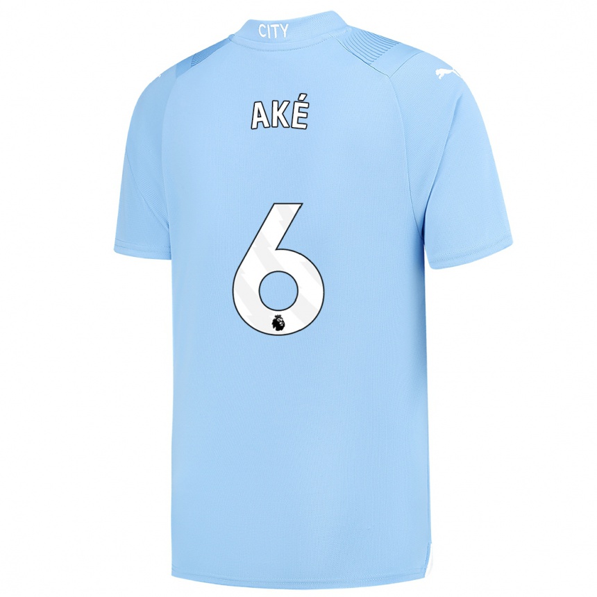 Niño Fútbol Camiseta Nathan Ake #6 Azul Claro 1ª Equipación 2023/24 México