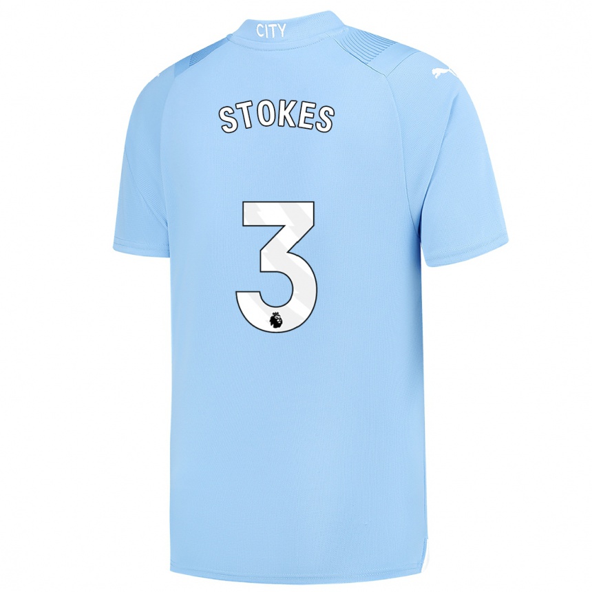 Niño Fútbol Camiseta Demi Stokes #3 Azul Claro 1ª Equipación 2023/24 México