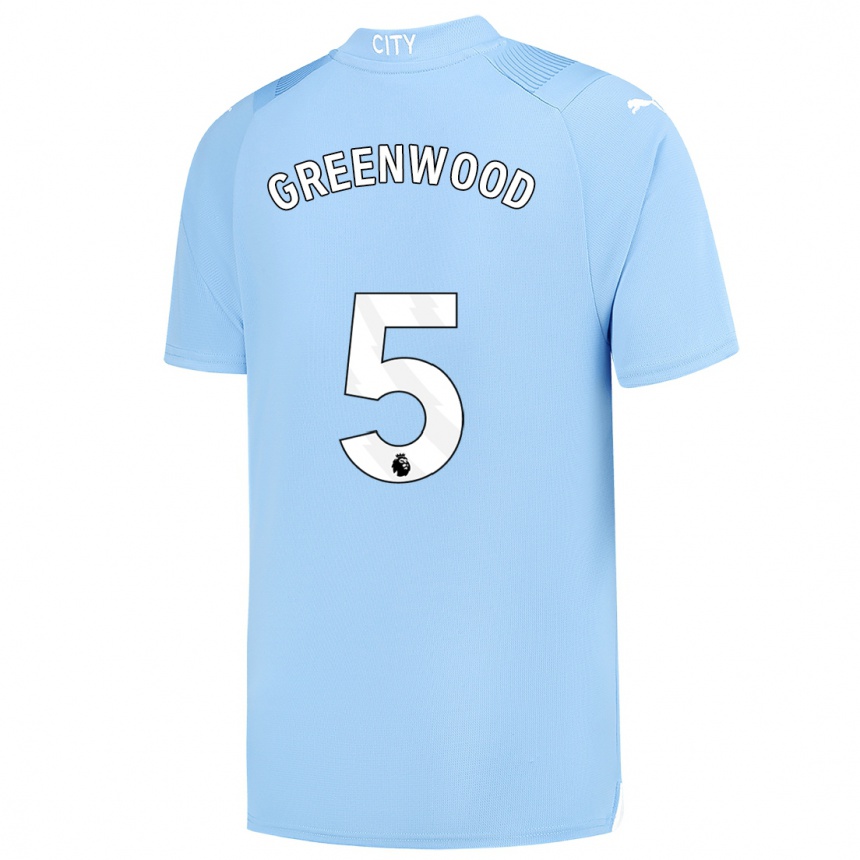 Niño Fútbol Camiseta Alex Greenwood #5 Azul Claro 1ª Equipación 2023/24 México